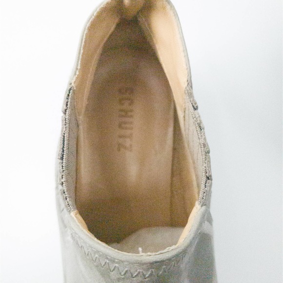 NEW Schutz Jacqueline Suede Bone Ankle Booties - Size 10.5 - Picture 6 of 10